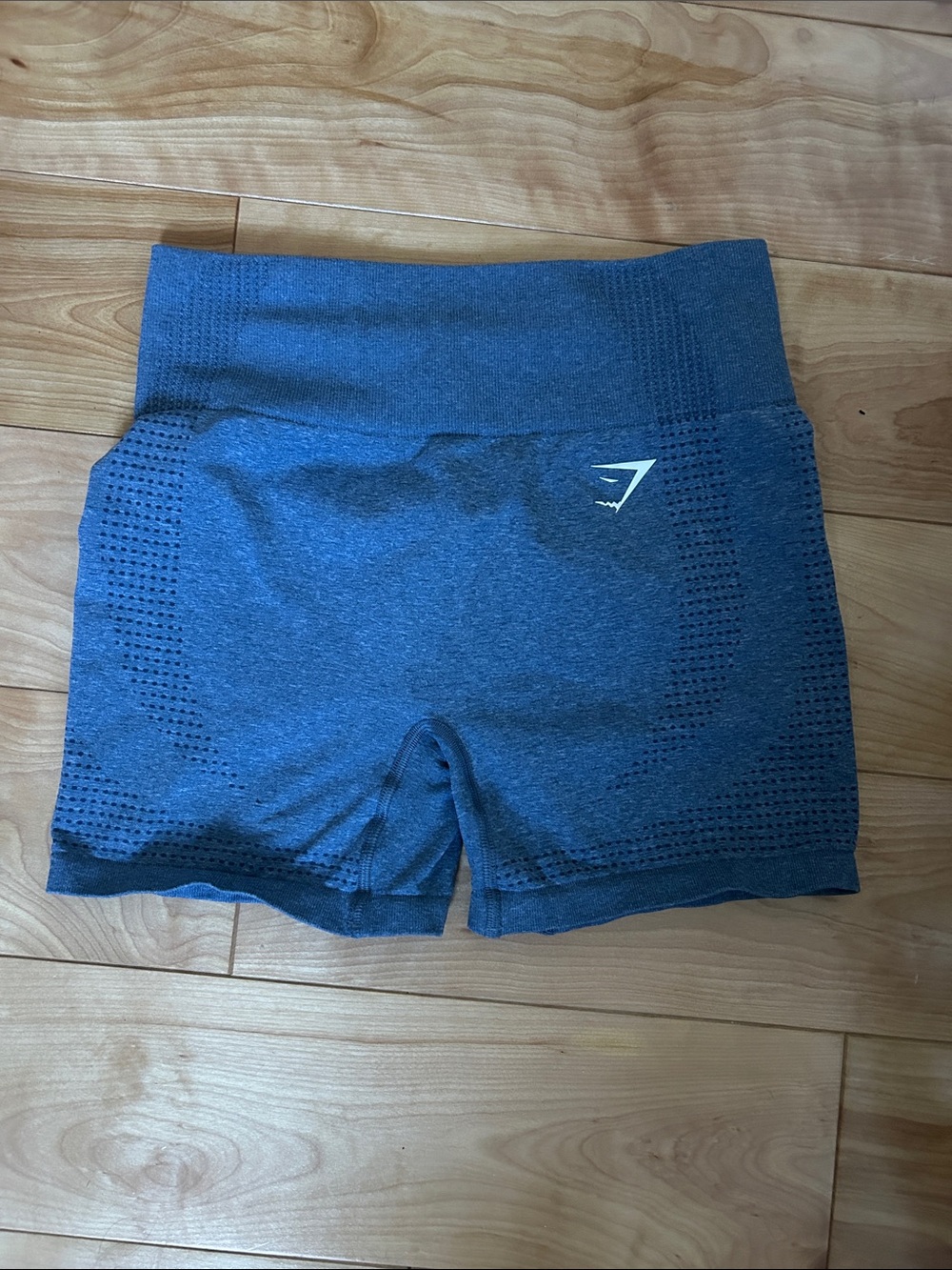 Gymshark Blue Seamless High‑Waist Bike Shorts